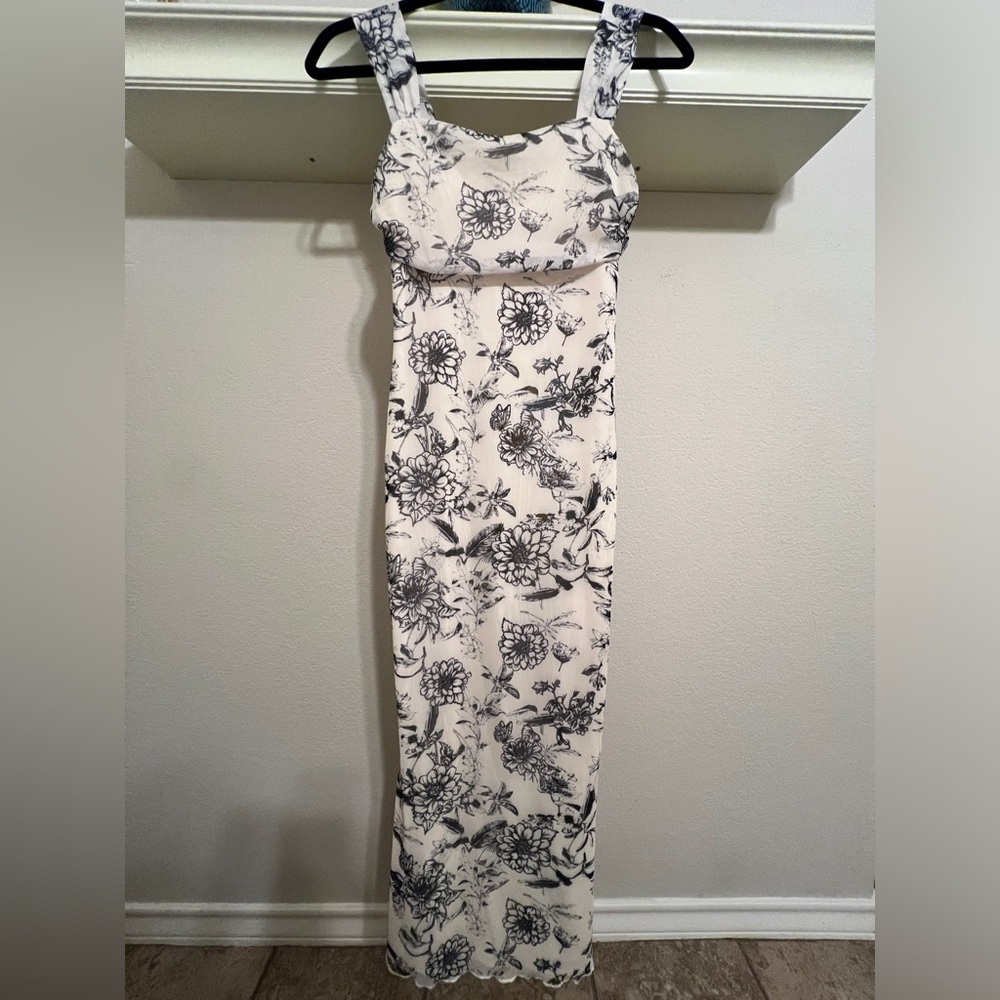 Womens Midi Floral Dress